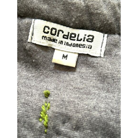 Cordelia Cardigan Sweater Purple Ruffly Embroidery Whimsigoth Artsy Womens M - Picture 6 of 11